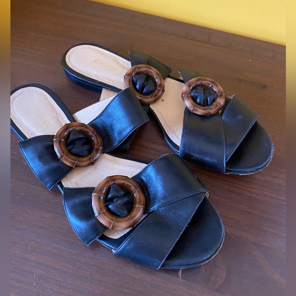Chloe Gosselin Patti Leather Sandals
